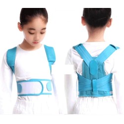 Correttore posturale bambino - cintura regolabile - corsetto ortopedico - blu