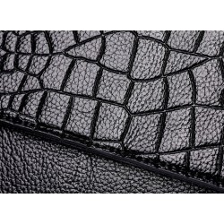 Vintage small clutch - shoulder bag - crocodile skin pattern - with zipperHandbags
