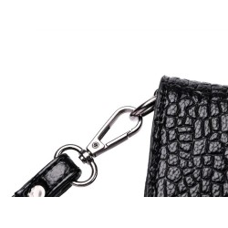 Vintage small clutch - shoulder bag - crocodile skin pattern - with zipperHandbags