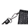 Vintage small clutch - shoulder bag - crocodile skin pattern - with zipperHandbags