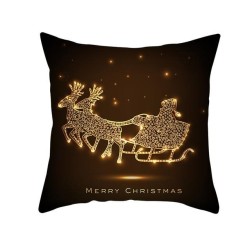 Federa decorativa nera - Motivi natalizi - Babbo Natale - 50 * 50 cm
