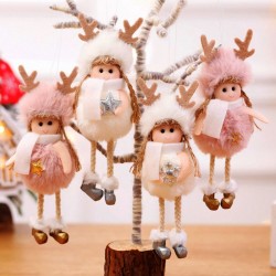 Angeli di Natale in peluche di seta - bambole - decorazioni da appendere