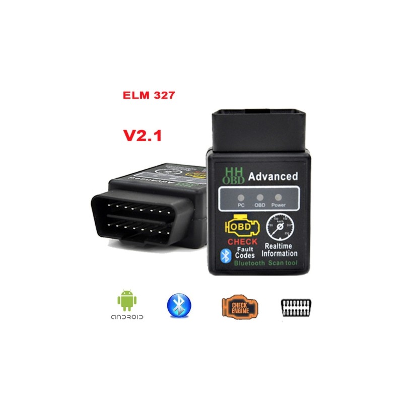 OBD2 - Lecteur de code d'erreur de voiture Bluetooth - V2.1 ELM 327