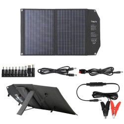 Panneau solaire - chargeur solaire - double sortie - pliable - 60W - kit