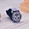 PAGANI DESIGN - orologio meccanico / automatico - lunetta arcobaleno - impermeabile - cinturino in pelle / nylon