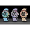 PAGANI DESIGN - orologio meccanico / automatico - lunetta arcobaleno - impermeabile - cinturino in pelle / nylon