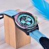 PAGANI DESIGN - orologio meccanico / automatico - lunetta arcobaleno - impermeabile - cinturino in pelle / nylon