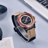 PAGANI DESIGN - orologio meccanico / automatico - lunetta arcobaleno - impermeabile - cinturino in pelle / nylon