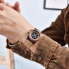 PAGANI DESIGN - orologio meccanico / automatico - lunetta arcobaleno - impermeabile - cinturino in pelle / nylon