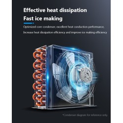 Mini automatic electric ice making machine - ice cubes maker - 15 kg/24H - 220VBar supply