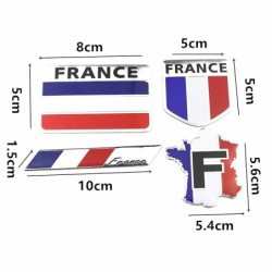Adesivo per auto in alluminio 3D - bandiera francese