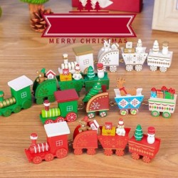 Train de Noël en bois - jouet