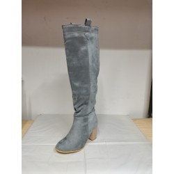 Knee height suede boots - thick heelBoots