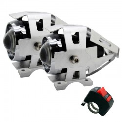 Motorcycle LED headlight - 3000LM CREE Chip U5 - 3 modes - fog lamp - waterproof - 2 piecesLED