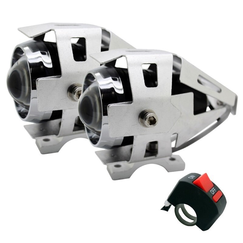 Motorcycle LED headlight - 3000LM CREE Chip U5 - 3 modes - fog lamp - waterproof - 2 piecesLED