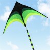 Super grand cerf-volant - noir - vert - avec ligne - 160 cm