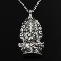 Ciondolo elefante Ganesha Buddha - collana in argento