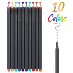 Penne da disegno a linee sottili - 10 pezzi
