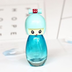 Flacone di profumo in vetro - contenitore vuoto - design bambola / ragazza - con atomizzatore - 20 ml - 5 pezzi