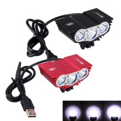 3XT6 - 5V USB - Luce bicicletta a LED - lampada frontale - impermeabile