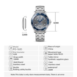 PAGANI DESIGN - montre de sport mécanique automatique - aiguilles lumineuses - étanche