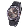 GENÈVE - Montre à quartz tendance - Chiffres romains - Bracelet en cuir
