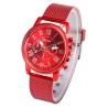 GENÈVE - Montre à quartz tendance - Chiffres romains - Bracelet en cuir