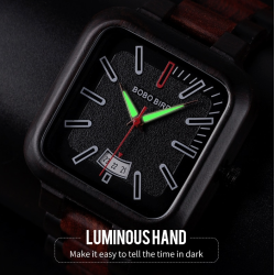 BOBO BIRD - orologio da uomo in legno - Quarzo - con scatola