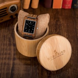 BOBO BIRD - Orologio in legno di bambù - Quarzo - con scatola