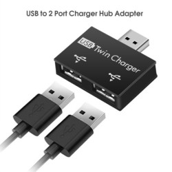 Caricatore da USB 2.0 a 2 porte - Adattatore HUB