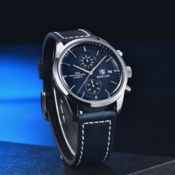 BENYAR - montre de sport à Quartz - étanche 100m - bracelet cuir