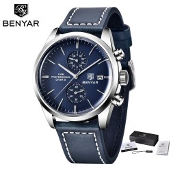 BENYAR - sports Quartz watch - 100m waterproof - leather strapWatches