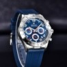 BENYAR - montre en acier inoxydable - Quartz - chronographe - étanche 30M - bracelet en caoutchouc