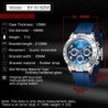 BENYAR - montre en acier inoxydable - Quartz - chronographe - étanche 30M - bracelet en caoutchouc