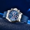 BENYAR - montre en acier inoxydable - Quartz - chronographe - étanche 30M - bracelet en caoutchouc