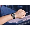 BENYAR - montre en acier inoxydable - Quartz - chronographe - étanche 30M - bracelet en caoutchouc