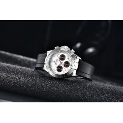 BENYAR - montre en acier inoxydable - Quartz - chronographe - étanche 30M - bracelet en caoutchouc