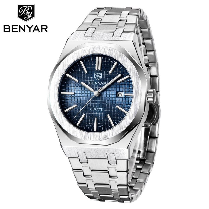 BENYAR - orologio di lusso in acciaio inossidabile - Quarzo - impermeabile