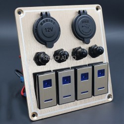 Waterproof metal rocker - toggle switch panel - circuit breaker - USB - 4 / 6 gangTools & maintenance