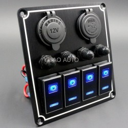 Waterproof metal rocker - toggle switch panel - circuit breaker - USB - 4 / 6 gangTools & maintenance