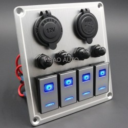 Waterproof metal rocker - toggle switch panel - circuit breaker - USB - 4 / 6 gangTools & maintenance