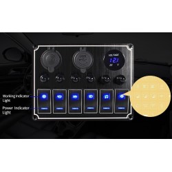 Waterproof metal rocker - toggle switch panel - circuit breaker - USB - 4 / 6 gangTools & maintenance
