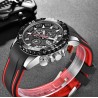 LIGE - montre de sport à quartz - lumineuse - étanche - bracelet en silicone