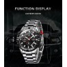 LIGE - montre de sport à quartz - lumineuse - étanche - acier inoxydable