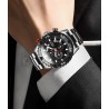 LIGE - montre de sport à quartz - lumineuse - étanche - acier inoxydable