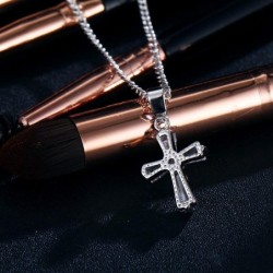Crystal cross shaped pendant - with necklaceNecklaces