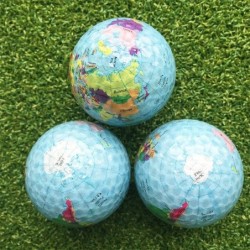 Golf ball - printed world mapGolf