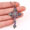 Rainbow color cross pendant - with necklaceNecklaces