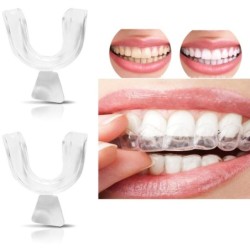 Paradenti notturno in silicone - sbiancamento dei denti - contro il digrignamento/serramento - 4 pezzi