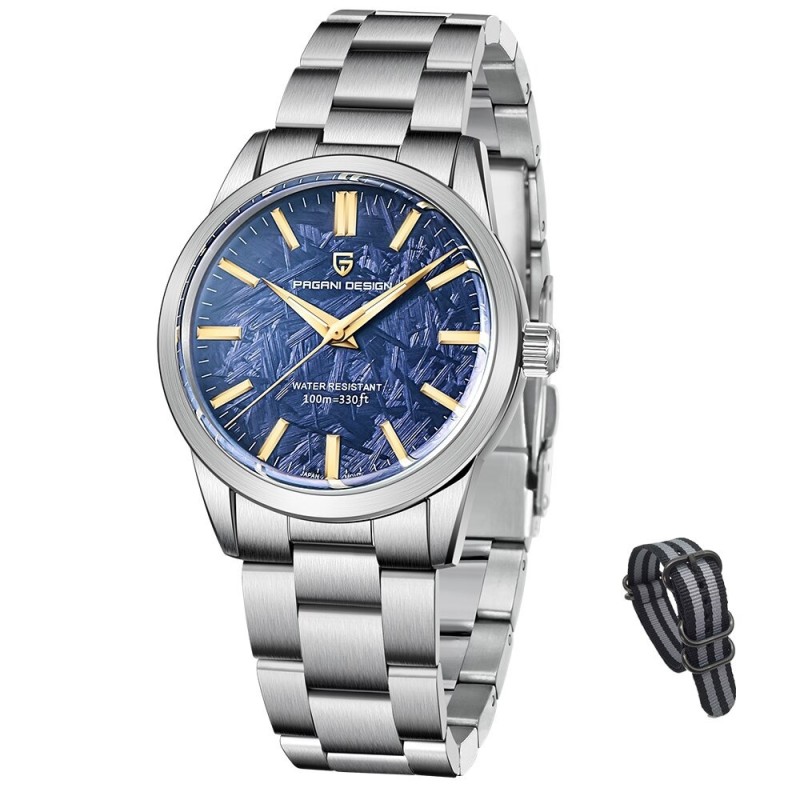 PAGANI DESIGN - montre de sport à quartz - verre saphir - acier inoxydable - étanche 100 M